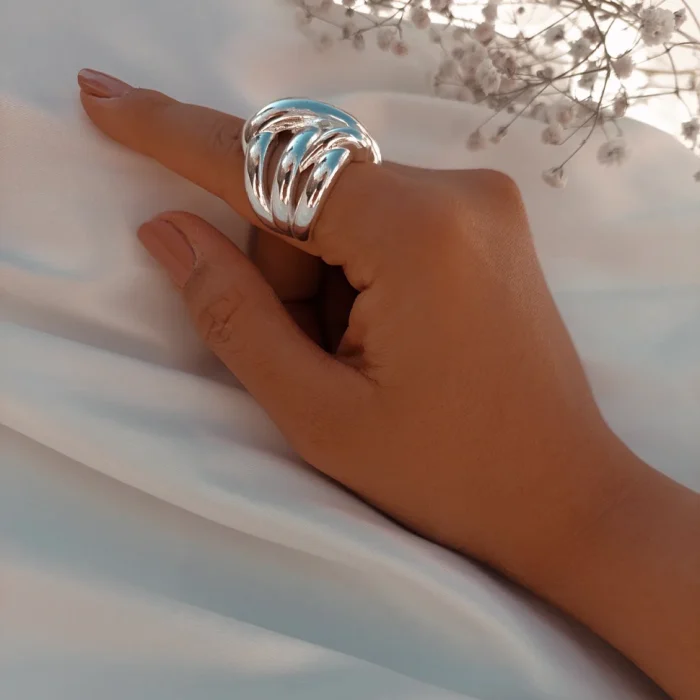 انگشتر آبکاری نقره